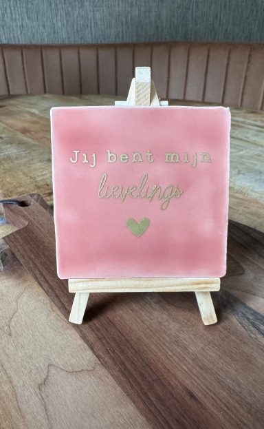 Tegeltje incl ezeltje Tegeltje